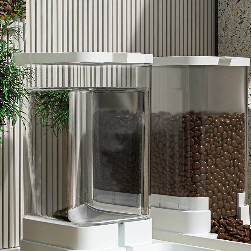 Transparent Pet Food Storage Dispenser