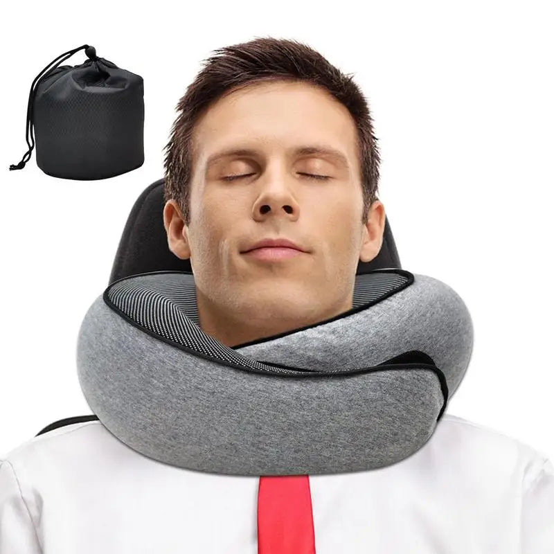 Almohada de viaje de espuma viscoelástica para el cuello